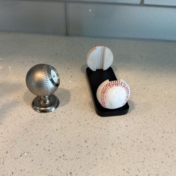 🏴 Vintage Baseball clock and business card holder - Picture 6 of 8